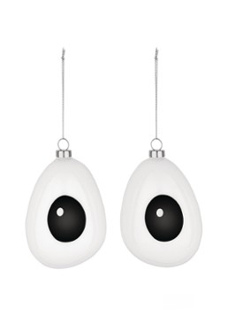 Alessi Holly kersthanger 12 cm set van 2 Wit - Deal
