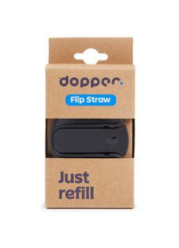 Dopper Flip Straw 24 cm Zwart - Deal