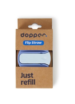 Dopper Flip Straw 24 cm Blauw - Deal