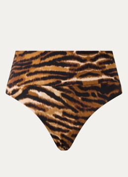 Chantelle Dames Vita high waisted bikinislip met tijgerprint in de kleur Camel