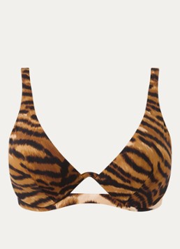Chantelle Dames Bikinitop met tijgerprint in de kleur Bruin