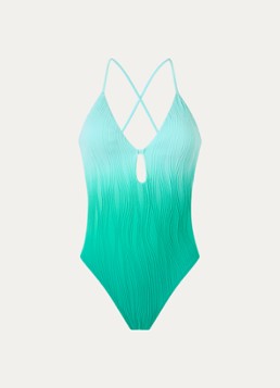 Chantelle Dames Badpak met gekruiste banden in de kleur Turquoise