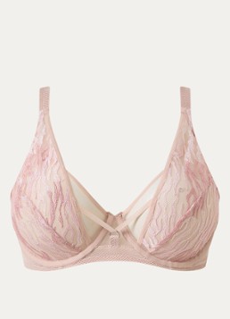 Chantelle Dames Electra beugel bh van mesh met borduring in de kleur Oudroze