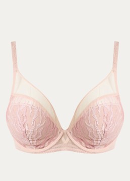Chantelle Dames Li beugel bh met overlay van mesh in de kleur Oudroze