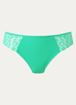 Chantelle Dames Slip van mesh met flockprint in de kleur Zeegroen