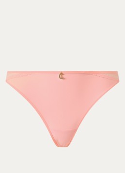Chantelle Dames Li tanga met kant in de kleur Zalmroze