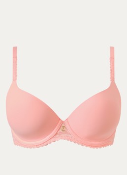 Chantelle Dames Romance beugel bh met overlay van kant in de kleur Abrikoos