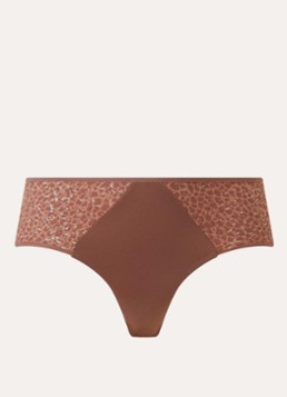 Chantelle Dames Norah shorty met kant in de kleur Bruin