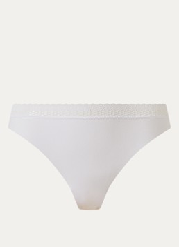 Chantelle Dames Cozy Chic tanga met kant in de kleur Wit