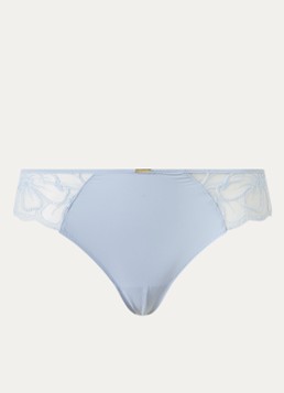 Chantelle Dames Fleurs slip van mesh met borduring en lurex in de kleur Lichtblauw