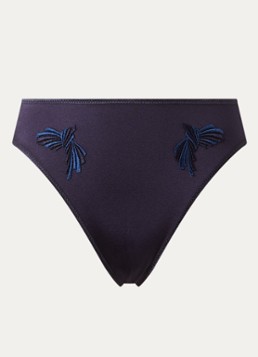 Chantelle Dames Slip met borduring in de kleur Donkerblauw