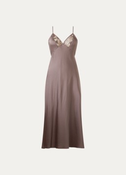 Chantelle Dames Slipdress met mesh in de kleur Donkerbeige