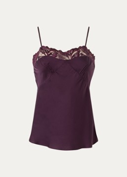 Chantelle Dames Nachthemd met borduring in de kleur Aubergine