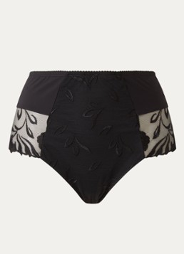 Chantelle Dames Majestic high waisted hipster met bloemborduring in de kleur Zwart