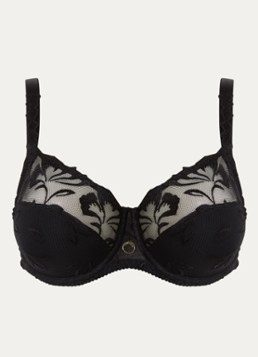 Chantelle Dames Amazone beugel bh van mesh met borduring in de kleur Zwart