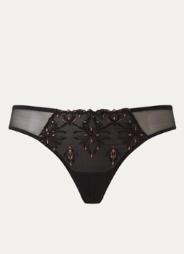 Chantelle Dames Champs Elysees tanga van kant in de kleur Brons