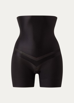 Chantelle Dames Brilliant Shaping high waisted corrigerende shorty met glanzende finish in de kleur Zwart
