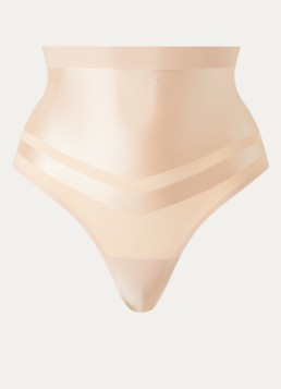 Chantelle Dames Brilliant Shaping high waisted corrigerende string met glanzende finish in de kleur Goud