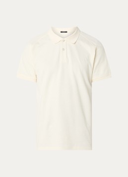 Denham Heren Brian regular fit polo met logoborduring in de kleur Creme, maat: S