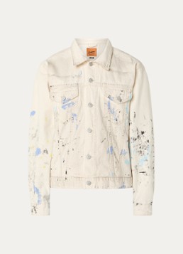 Denham Heren London spijkerjas met verwassen afwerking in de kleur Gebroken wit, maat: XL
