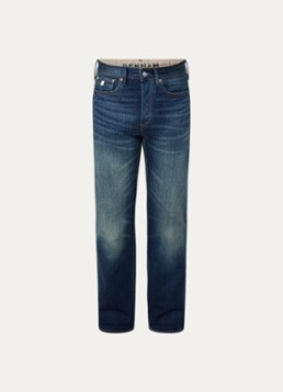 Denham Heren Ridge Kurt straight leg jeans met medium wassing in de kleur Indigo, maat: 32/32