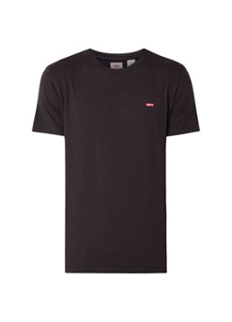 Levi's Heren T-shirt van katoen met logoborduring in de kleur Zwart
