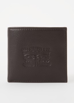Levi's Heren Vintage Two Horse portemonnee van leer met logo in de kleur Donkerbruin
