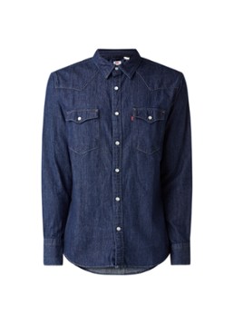Levi's Heren Barstow Western regular fit denim overhemd in de kleur Jeans