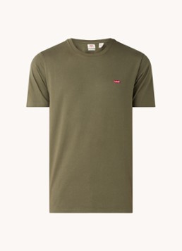 Levi's Heren T-shirt met logo in de kleur Groen
