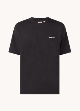 Levi's Heren T-shirt met logoborduring in de kleur Zwart