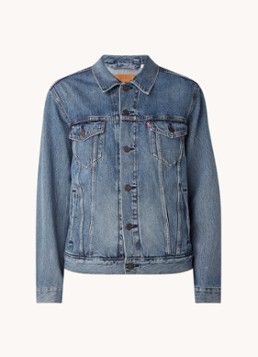 Levi's Heren The Trucker spijkerjas met steekzakken in de kleur Lichtblauw