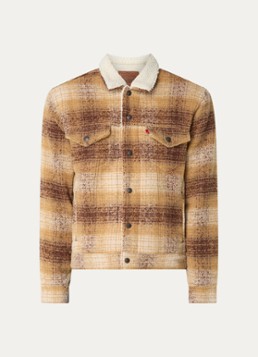 Levi's Heren Type 3 jack in wolblend met teddy voering in de kleur Bruin
