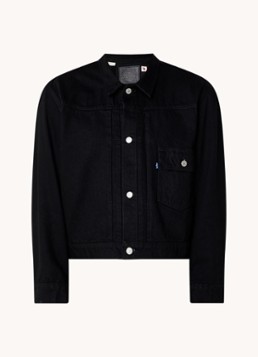 Levi's Heren Spijkerjas met klepzak in de kleur Zwart