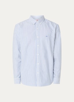 Levi's Heren Waylon overhemd met streepprint in de kleur Lichtblauw