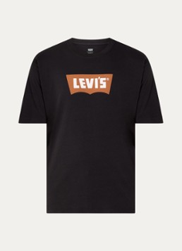 Levi's Heren T-shirt met logoprint in de kleur Zwart