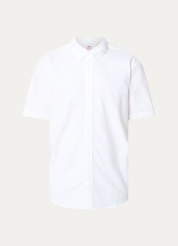 Levi's Heren SS Authentic regular fit overhemd met logo in de kleur Wit