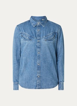 Levi's Heren Regular fit overhemd van chambray met borstzakken in de kleur Indigo