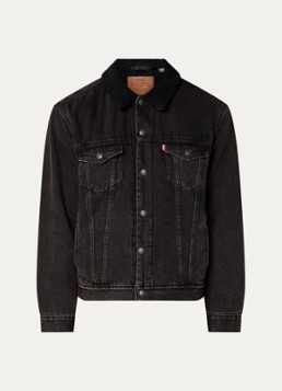Levi's Heren Type 3 Sherpa spijkerjas met teddy voering en steekzakken in de kleur Zwart