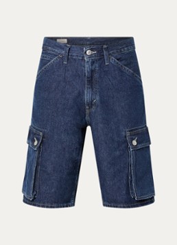 Levi's Heren 478 loose fit korte cargobroek van denim in de kleur Indigo