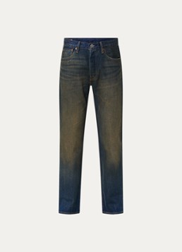 Levi's Heren 501 straight leg jeans met donkere wassing in de kleur Indigo