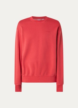 Levi's Heren Sweater met logoborduring in de kleur Koraalrood