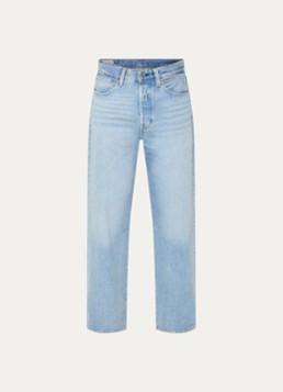 Levi's Heren 501 Straight fit jeans met lichte wassing en steekzakken in de kleur Indigo