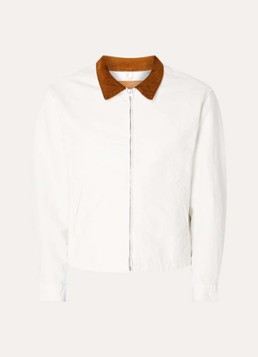 Levi's Heren Castro spijkerjas met details van corduroy in de kleur Gebroken wit