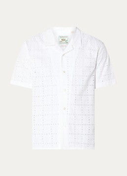 Levi's Heren Regular fit overhemd met opengewerkt dessin in de kleur Wit