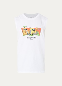 Levi's Heren Tanktop met print in de kleur Wit