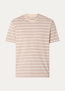 Levi's Heren T-shirt met streepprint in de kleur Donkerbeige