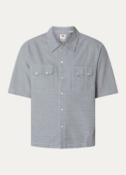 Levi's Heren Regular fit overhemd met ruitdessin in de kleur Donkerblauw