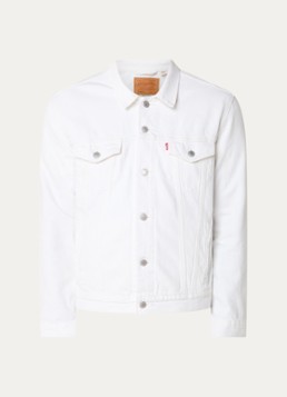 Levi's Heren The Trucker spijkerjas met borstzakken in de kleur Gebroken wit