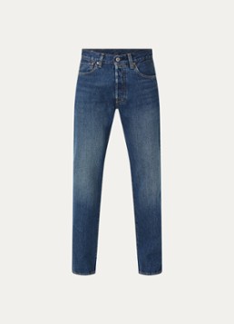 Levi's Heren 501 straight leg jeans met donkere wassing in de kleur Indigo
