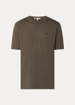 Levi's Heren T-shirt met logo in de kleur Olijfgroen
